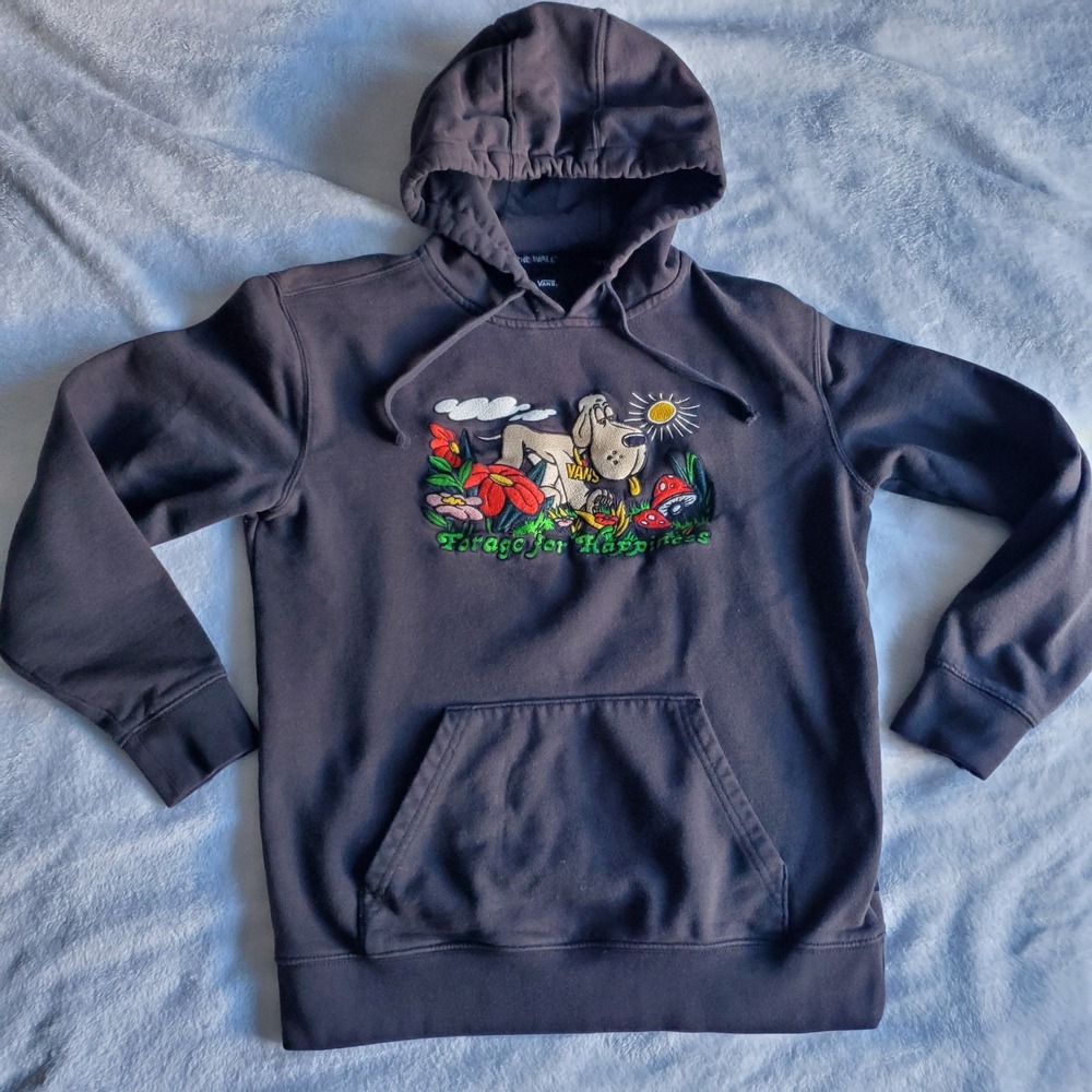 Vans Black Hoodie with Colorful Scooby-Doo Garden Embroidery - Picture 2 of 7
